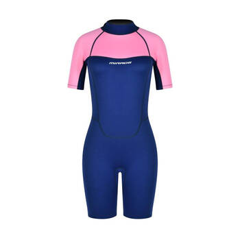 Mirage Womens 2mm Short Sleeve Neoprene Springsuit Wetsuit Pink/Navy