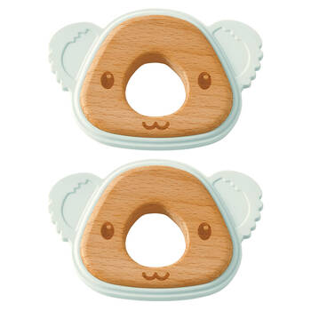 2PK Jiggle & Giggle Silicone Baby Teether Toy Riley Koala Blue