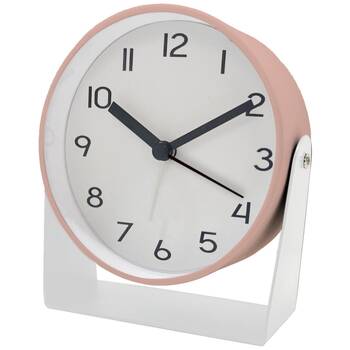 Wicked Sista Hayden Alarm Clock Silent Movement Built-In Light - Pink/White