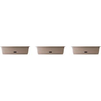 3PK Homeleisure WaterSaver Rectangle Pot Planter 60cm Taupe Home Garden 