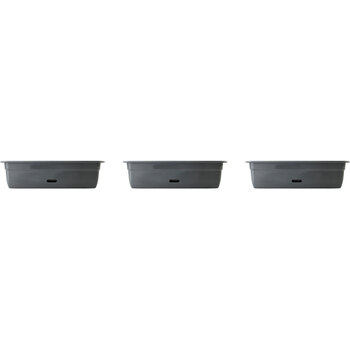 3PK Homeleisure WaterSaver Rectangle Pot Planter 60cm Charc Home Garden 