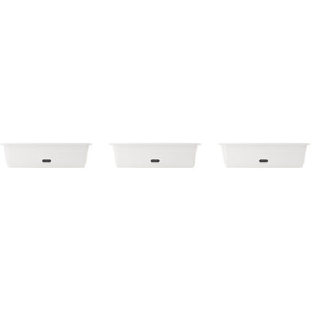 3PK Homeleisure WaterSaver Rectangle Pot Planter 60cm White Home Garden 