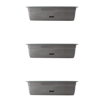 3PK Homeleisure WaterSaver Rectangle Pot Planter 60cm Dark Grey Home 