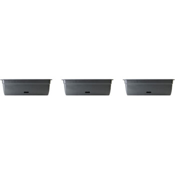 3PK Homeleisure WaterSaver Rectangle Pot Planter 75cm Charc Home Garden 