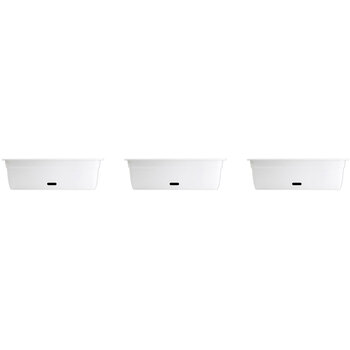 3PK Homeleisure WaterSaver Rectangle Pot Planter 75cm White Home Garden 