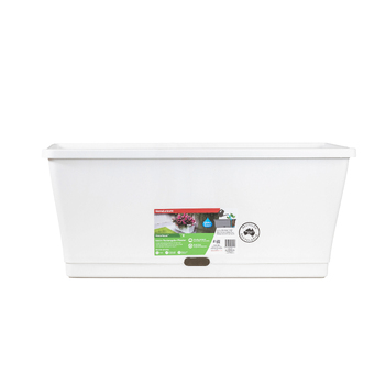 Homeleisure WaterSaver Metro Rectangle Pot Planter 75cm White 