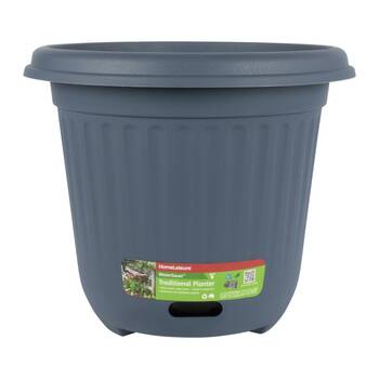 Homeleisure WaterSaver Traditional Round Pot Planter 40cm Blue 