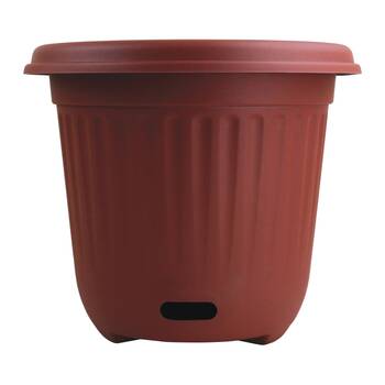 Homeleisure WaterSaver Traditional Round Pot Planter 40cm Manor Red