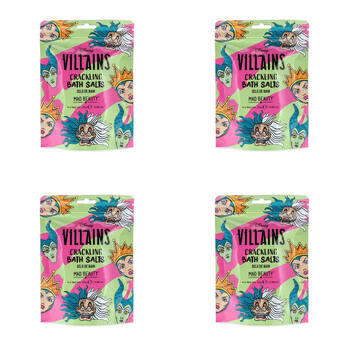 4PK Disney Wicked Villains Scented Crackling Bath Salts 100g Strawberry