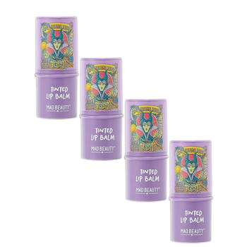 4PK Disney Wicked Villains Maleficent Scented Tinted Lip Balm 5g Blackcurrant