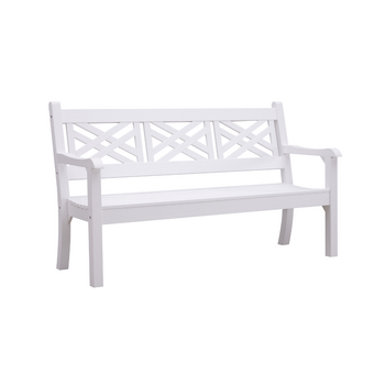 Winawood Garden/Patio Speyside 3 Seater Bench 122x43cm -  White
