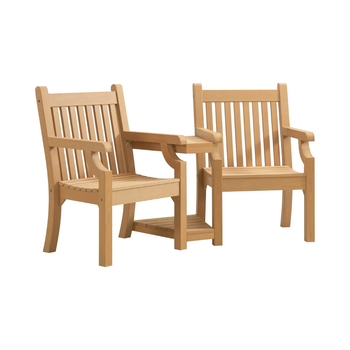 Winawood Sandwick Garden/Patio Love Seat w/ Table 172x93.5cm -  New Teak