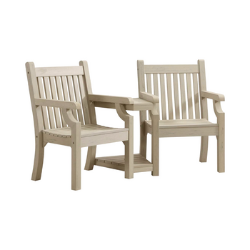Winawood Sandwick Garden/Patio Love Seat w/ Table 172x93.5cm -  Stone Grey