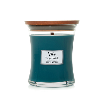 WoodWick 274g Scented Candle Juniper & Spruce Medium - Green