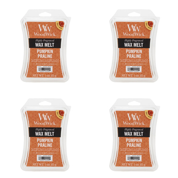 4PK WoodWick Pumpkin Praline Scented Wax Melt Cube 9.7oz
