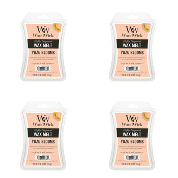 4PK WoodWick Yuzu Blooms Scented Wax Melt Fragrance Cube 9.7oz