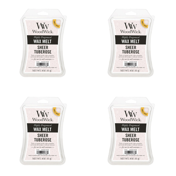 4PK WoodWick Sheer Tuberose Scented Wax Melt Cube 9.7oz
