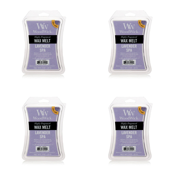 4PK WoodWick Lavender Spa Scented Wax Melt Cube 9.7oz