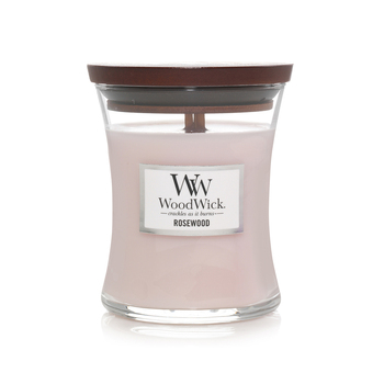 Woodwick 274g Scented Candle Rosewood Medium - Pink