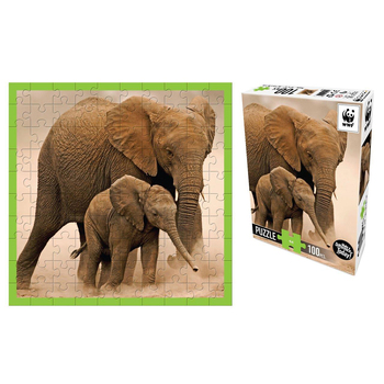 100pc WWF Elephants Kids/Children Fun Floor Puzzle Game 3+
