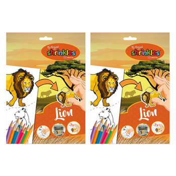 2PK Shrinkles 30cm Lion Slim Pack