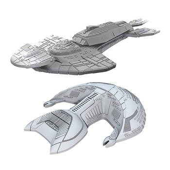 Star Trek Unpainted Cardassian Keldon/D'Kora Class Ships Combo 14y+