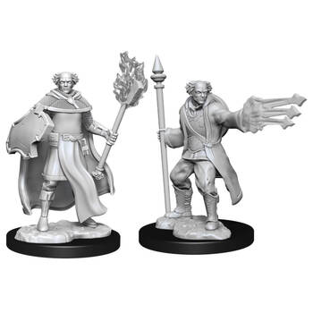 2pc Dungeons & Dragons Nolzur's Marvelous Unpainted Minis Multiclass Cleric Wizard Male