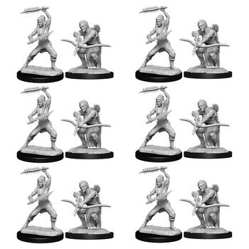 6x 2pc Dungeons & Dragons Nolzur's Marvelous Miniatures Shifter Wildhunt Ranger Male