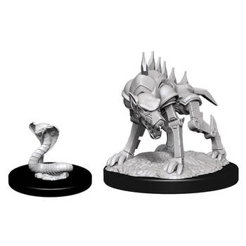 2pc Dungeons & Dragons Nolzur's Marvelous Miniatures Iron Cobra & Iron Defender