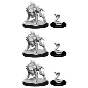 3x 2pc Dungeons & Dragons Nolzur's Marvelous Miniatures Iron Cobra & Iron Defender