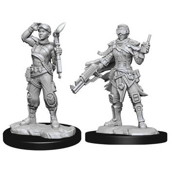 2pc Starfinder Deep Cuts Unpainted Miniatures Human Mechanic