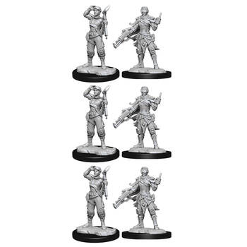 3x 2pc Starfinder Deep Cuts Unpainted Miniatures Human Mechanic