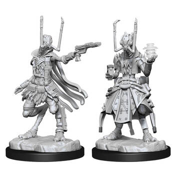 2pc Starfinder Deep Cuts Unpainted Miniatures Shirren Technomancer