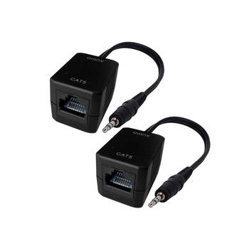 3.5 mm Plug Stereo Audio Over Single Rj45 Cable up to 75M
