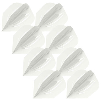 8x 3pc Target ID Pro Ultra No.6 Dart Flights Set - White