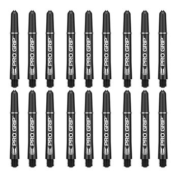 6x 3pc Target Pro Grip Nylon Shaft Accessory Short - Black
