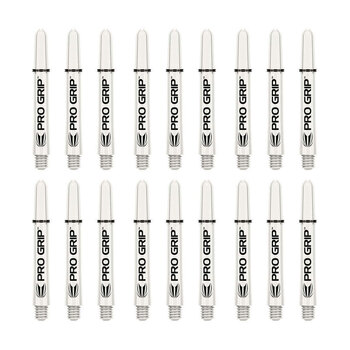 6x 3pc Target Pro Grip Shaft Dart Accessory Short - White