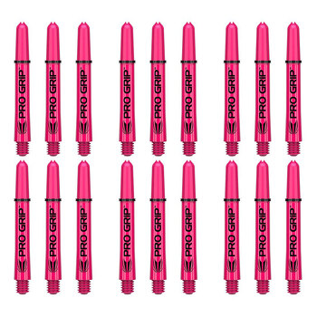 6x 3pc Target Pro Grip Nylon Shaft Accessory Short - Pink