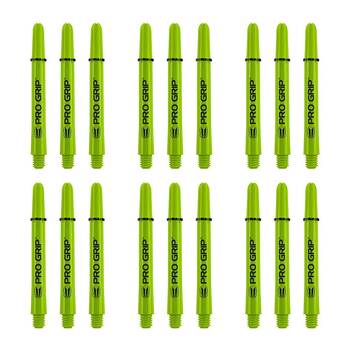 6x 3pc Target Pro Grip Nylon Shaft Accessory Intermediate - Lime Green