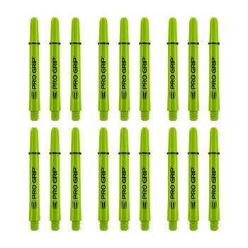6x 3pc Target Pro Grip Nylon Shaft Accessory Medium - Lime Green