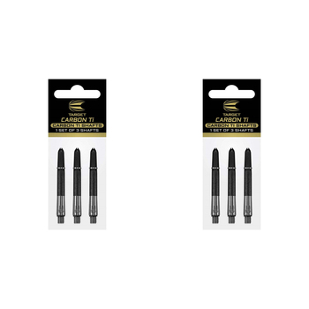 2x 3pc Target Carbon-Ti Titanium Shaft Accessory Short - Black