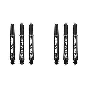 2x 9pc Target Pro Grip Nylon Shaft Multipack Medium - Black