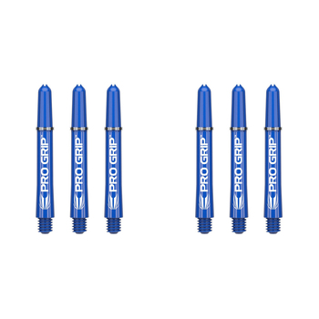 2x 9pc Target Pro Grip Nylon Shaft Multipack Medium - Blue