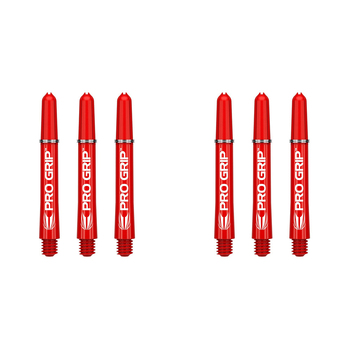 2x 3pc Target Pro Grip Shaft Dart Accessory Multipack Short - Red