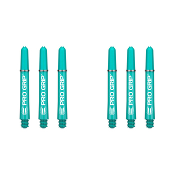2x 9pc Target Pro Grip Nylon Shafts Multipack Intermediate - Aqua