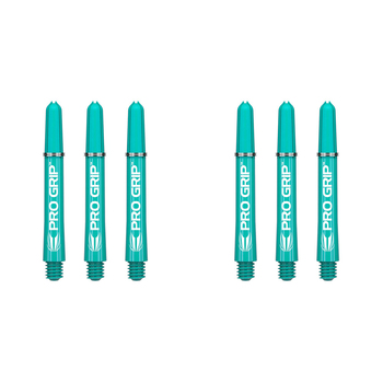 2x 9pc Target Pro Grip Nylon Shaft Multipack Medium - Aqua
