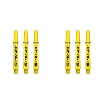 2x 9pc Target Pro Grip Nylon Shaft Multipack Short - Yellow