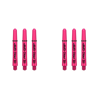 2x 9pc Target Pro Grip Nylon Shaft Multipack Medium - Pink