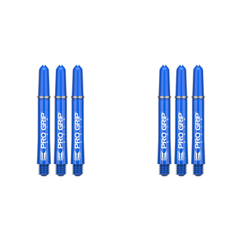 2x 3pc Target Pro Grip Polycarbonate Spin Shaft Multipack Intermediate - Blue