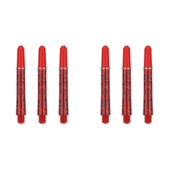 2x 3pc Target Pro Grip Ink Shaft Multipack Short - Red